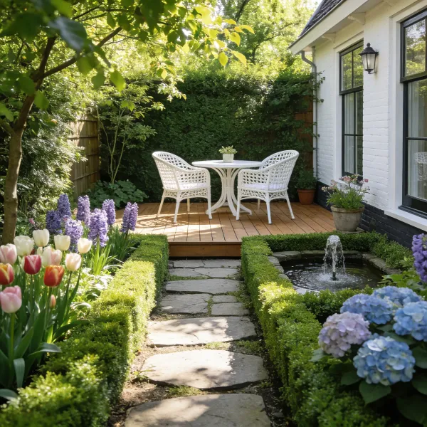 achtertuin kleine tuin ideeën