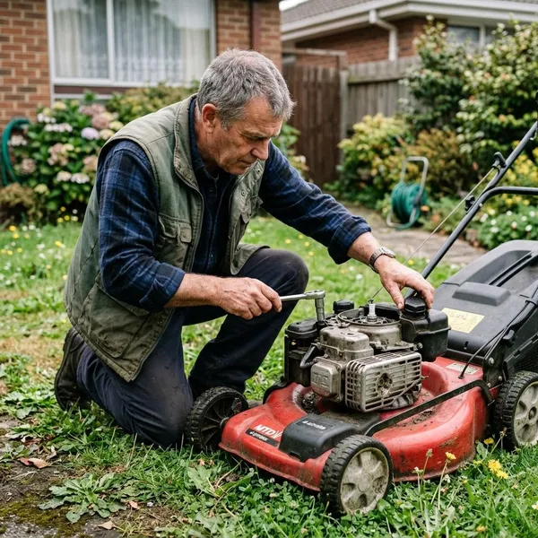 benzine grasmaaier start niet