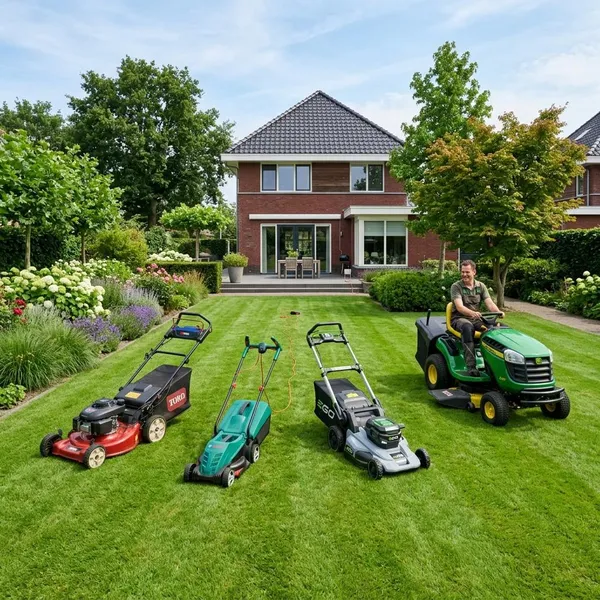 Type grasmaaier voor een grote tuin