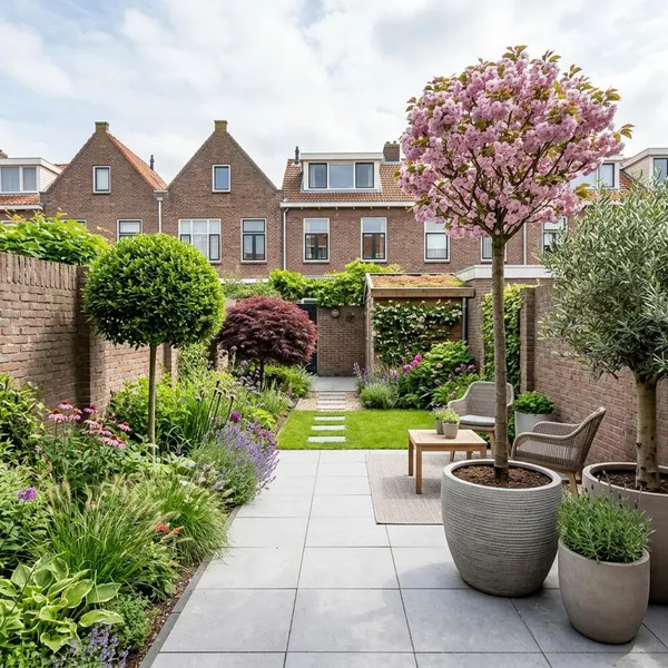 Welke bomen op stam goed passen in een kleine tuin