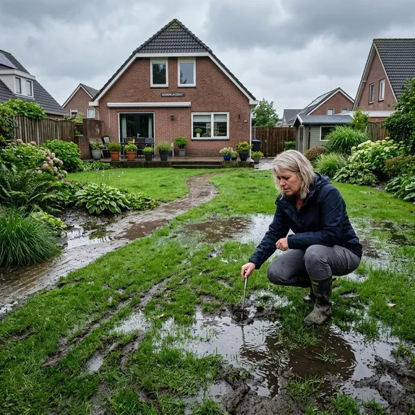 drainage aanleggen in tuin