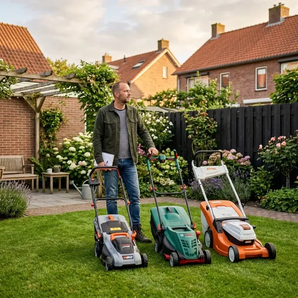 Wanneer een gazonmaaier op accu minder handig is