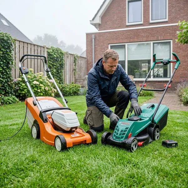 Hoe je nat gras het best maait