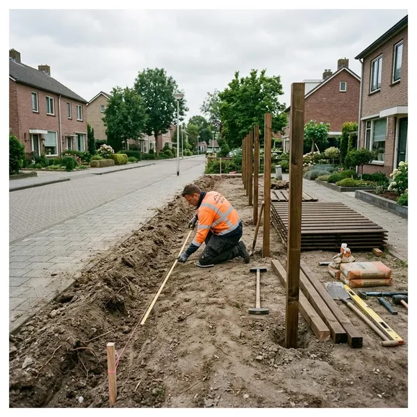 heg verwijderen schutting plaatsen