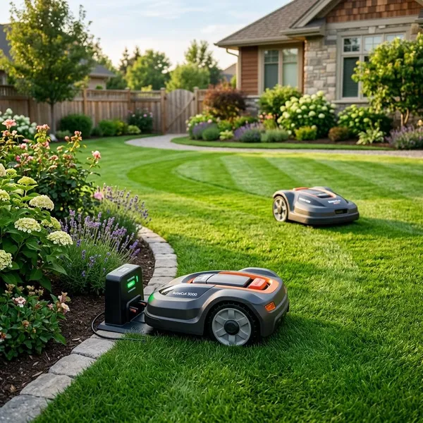 Hoe een robotgrasmaaier het gras maait