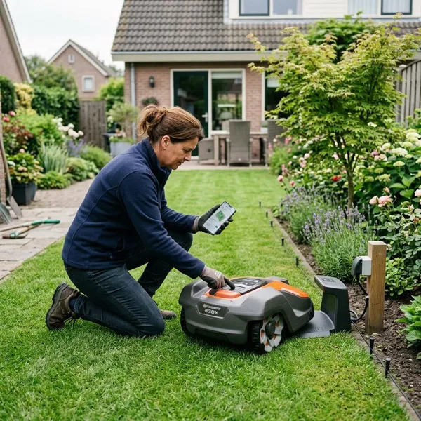 Hoe een robotgrasmaaier omgaat met obstakels
