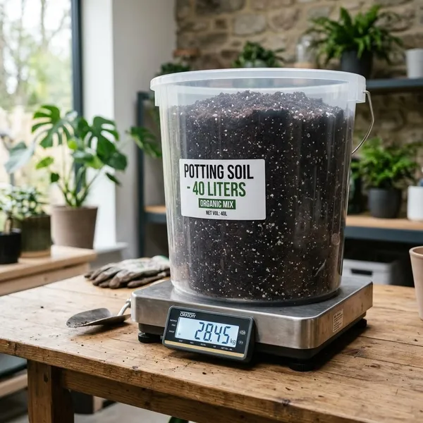 Gewicht van 40 liter potgrond vergelijken