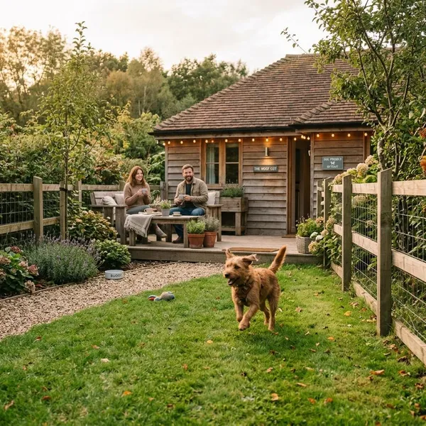 hondenbungalow omheinde tuin