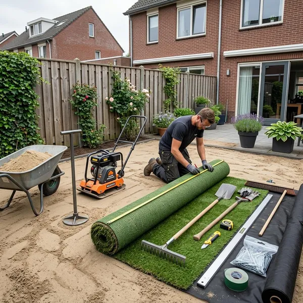 kunstgras aanleggen in tuin