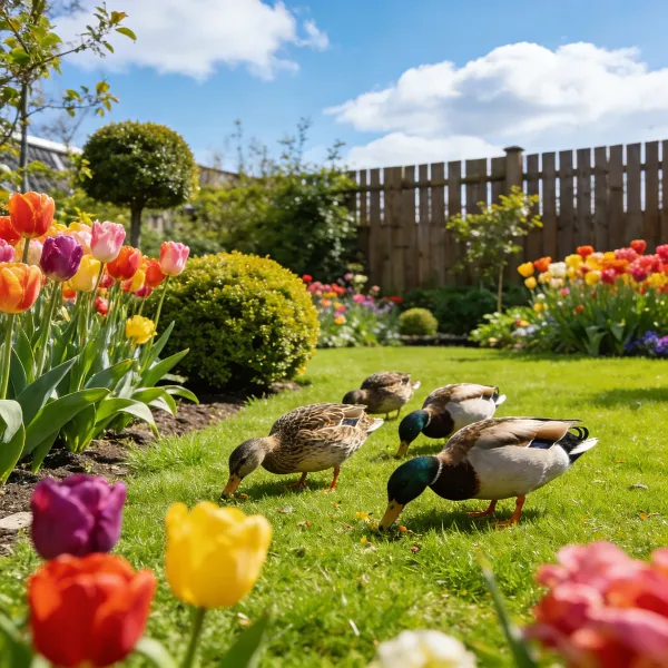 Waarom mensen loopeenden in de tuin houden