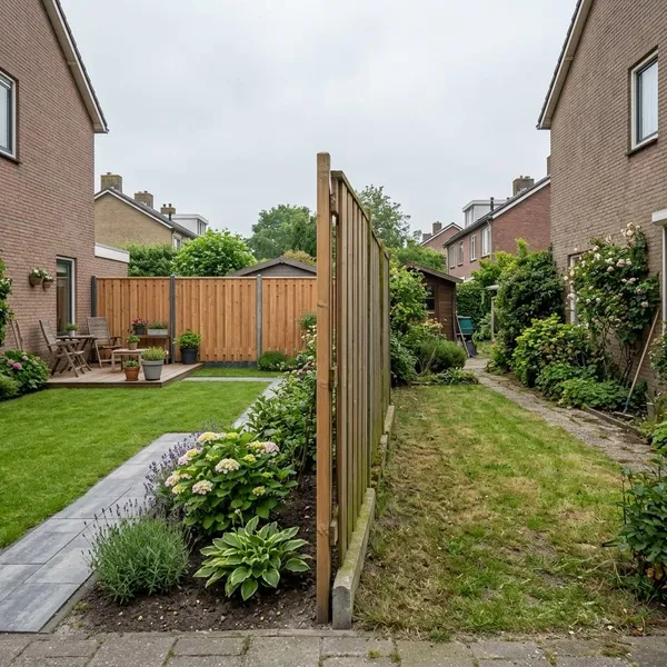 Mag je iets ophangen aan de schutting van de buren