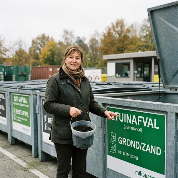 Potgrond weggooien bij GFT groenafval of restafval