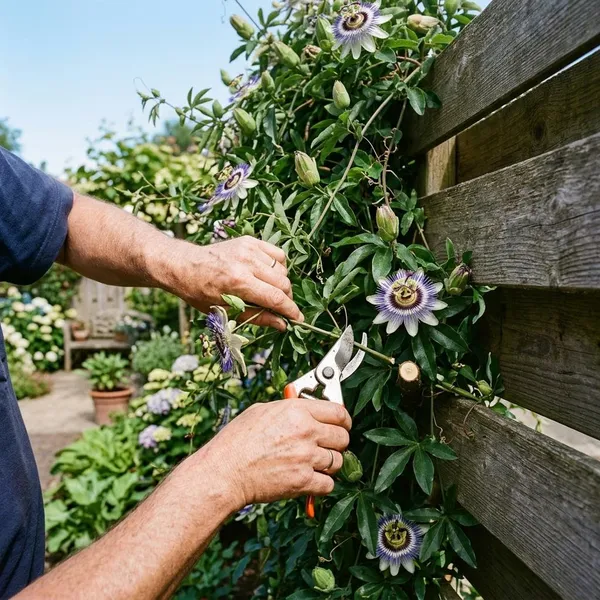 Hoe ver kun je een passiebloem terugsnoeien?