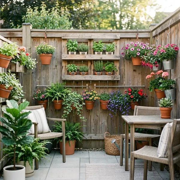 planten aan schutting hangen