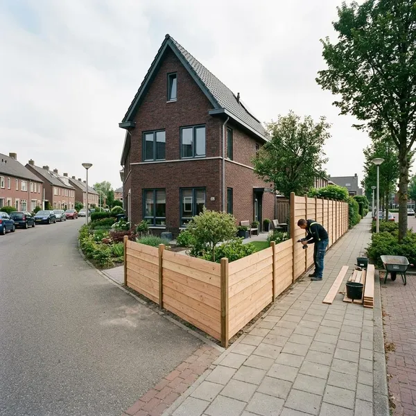 regels schutting plaatsen hoekwoning