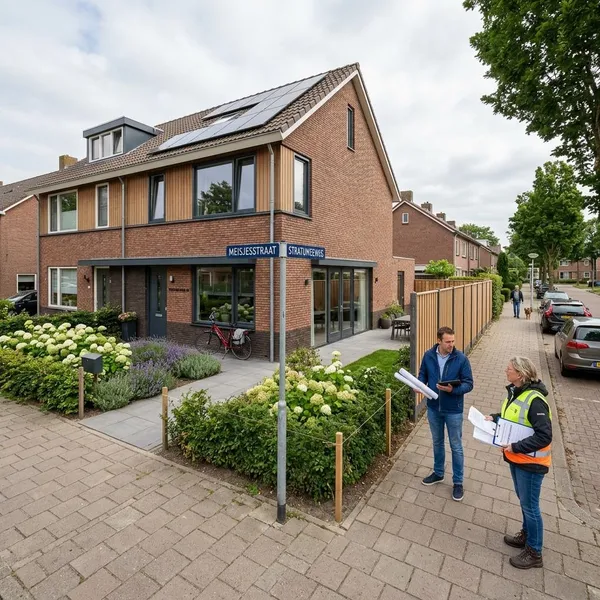 Regels voor de schutting achter een hoekwoning