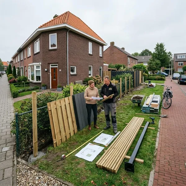 Vergunning voor een schutting bij een hoekwoning