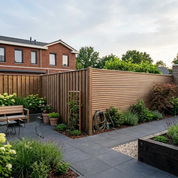 Privacy bij een verticale of horizontale schutting