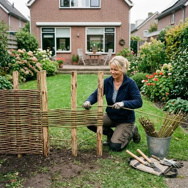Gereedschap voor wilgentenen vlechten