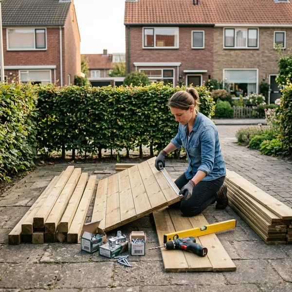 zelf schutting maken