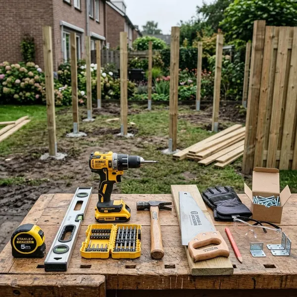 Materialen voor zelf een schutting maken