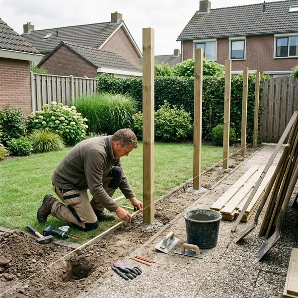 Gereedschap voor een schutting maken